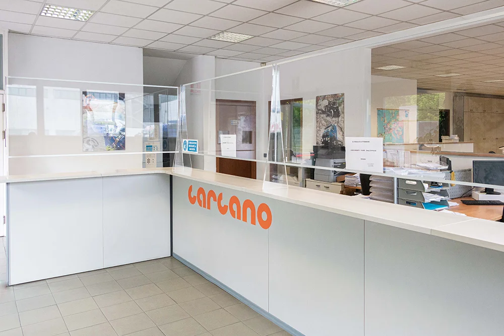 Vista su reception dell'azienda Carcano Trasporti